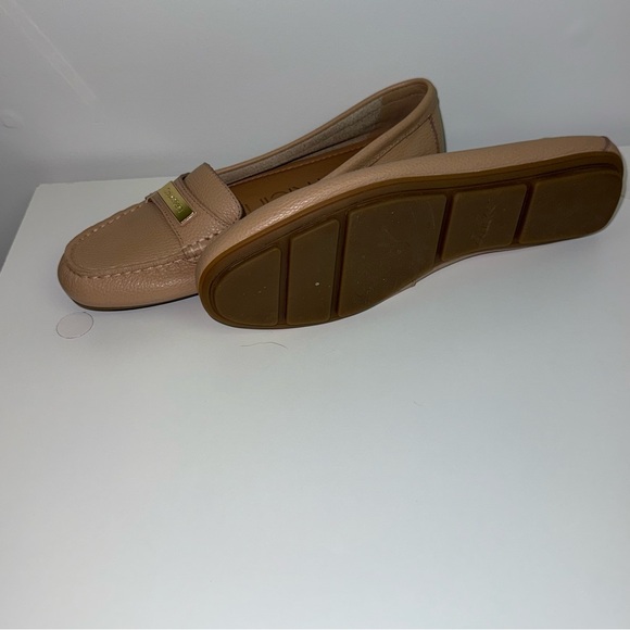 Calvin Klein Beige Leather Loafers - Picture 4 of 4